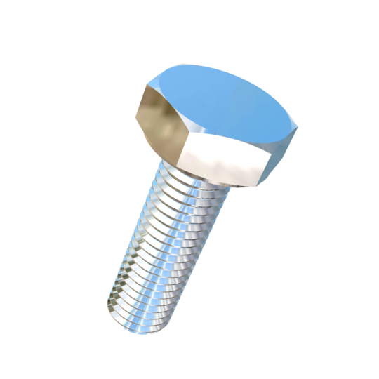 Titanium 1/4-28 X 13/16 inch UNF Fully Threaded Allied Titanium Hex Head Bolt (No Dimple)